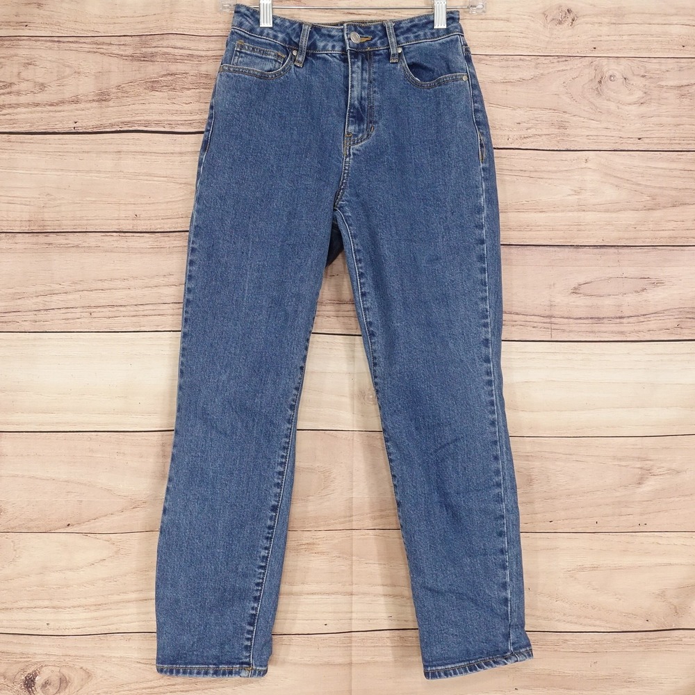 PacSun Mom Jeans Womens 24 Blue Med Wash High Rise Stretch 24x25 Denim